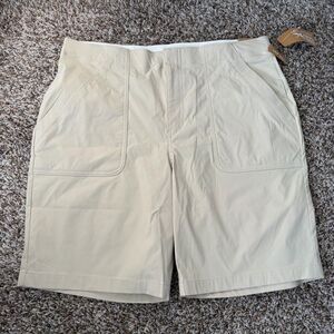 Eddie Bauer Women's Horizon Outdoor Walking Hiking Bermuda Shorts Pumice Size 14